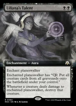 Light Play, English MTG Regular Liliana's Talent - Extended Art Commander: March - Image 1