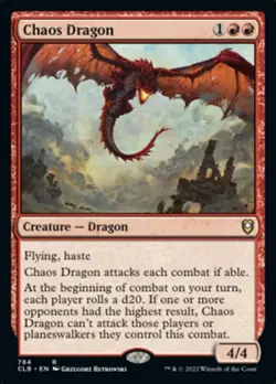 NM-Mint, English MTG Regular Chaos Dragon Commander Legends: Battle for Baldur's - Image 1