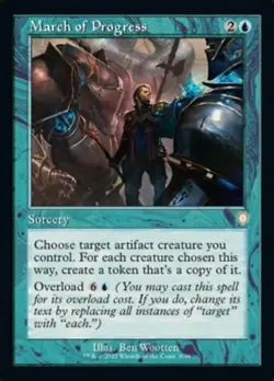 NM-Mint, English MTG Regular March of Progress Commander: The Brothers' War Magi - Image 1