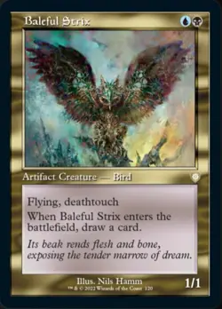 NM-Mint, English MTG Regular Baleful Strix Commander: The Brothers' War Magic th - Image 1
