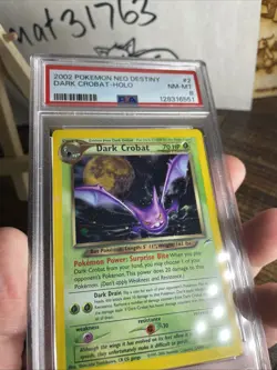 2002 POKEMON NEO DESTINY #2 DARK CROBAT-HOLO PSA 8 - Image 3