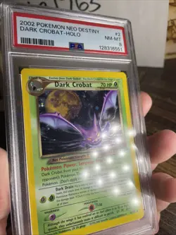 2002 POKEMON NEO DESTINY #2 DARK CROBAT-HOLO PSA 8 - Image 4