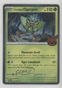 Cosmos Holo - Teal Mask Ogerpon Pokemon Trick or Trade BOOster #024/167 - Image 1