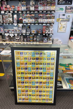 1999 Pokemon Fossil KB Toy's Promotional Uncut Sheet TCG Framed Holographic WOTC - Image 1