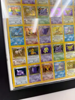 1999 Pokemon Fossil KB Toy's Promotional Uncut Sheet TCG Framed Holographic WOTC - Image 4