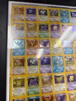 1999 Pokemon Fossil KB Toy's Promotional Uncut Sheet TCG Framed Holographic WOTC - Image 5