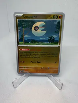 2025 Pokemon Mega Evolution LUNATONE REVERSE HOLO NM 074/132 - Image 1