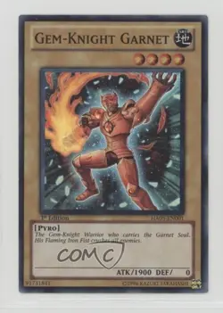SR - Gem-Knight Garnet 1st Ed. YuGiOh Hidden Arsenal 5: Steelswarm Invasion - Image 1