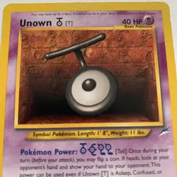 Unown T 88/105 Neo Destiny Unlimited Common WOTC 2000 Pokemon Card VLP - Image 2