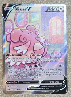 Blissey V Alt Full Art Chilling Reign 183/198 Ultra Rare Pokemon Card T1-215 - Image 1