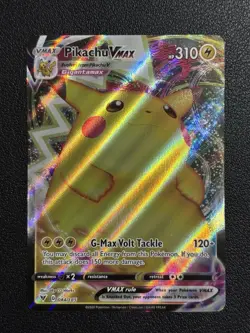 Pokemon TCG Vivid Voltage Pikachu VMAX Full Art Holo Ultra Rare Card 44/185 2 - Image 1