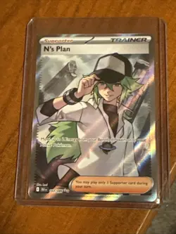 Pokemon TCG N's Plan Full Art Holo Card Black Bolt Secret Rare 163/086 - Image 1
