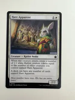 Hare Apparent MTG Magic the Gathering Card NM Near Mint FDN - Image 1