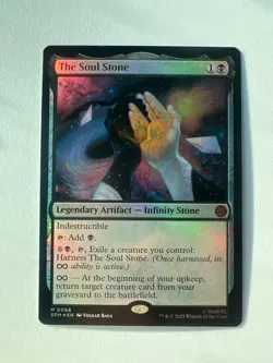 The Soul Stone Marvel's Spider-Man Foil Magic the Gathering Infinity Stone MTG - Image 1