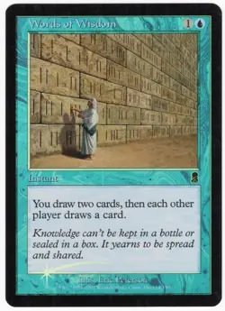 Words of Wisdom 2001 Odyssey FOIL Blue Common Instant MTG NM AZ1 - Image 1