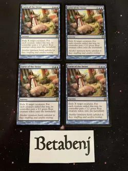 4x MTG Curse of the Swine Theros (Playset) - Free ship over $25 - Image 1