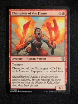 Champion of the Flame Magic the Gathering Dominaria Human Warrior Uncommon - Image 1