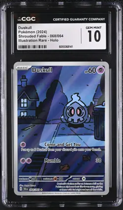 DUSKULL Shrouded Fable Illustration Rare #068 CGC 10 Gem Mint Pokemon - Image 1