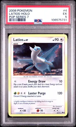 2008 POKEMON POP SERIES 7 #4 LATIOS-HOLO PSA 5 - Image 1