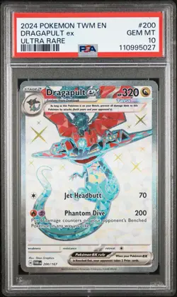 2024 Pokemon Twilight Masquerade Dragapult ex Ultra Rare #200/167 PSA 10 GEM MT - Image 1