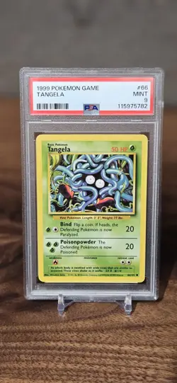1999 POKEMON BASE UNLIMITED TANGELA PSA 9 MINT 66/102 - Image 1
