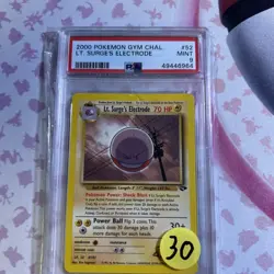 2000 Pokemon Gym Challenge Lt. Surge's Electrode 52/132 PSA 9 - Image 1