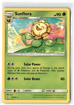 2019 Sun & Moon - Cosmic Eclipse Sunflora #8 Stage 1/Rare - Image 1