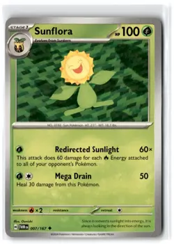 2024 Scarlet & Violet Series - Twilight Masquerade Sunflora #7 Uncommon - Image 1
