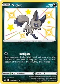 Nickit (#SV081/SV122) - Holofoil SWSH - Shining Fates: Shiny Vault NM Pokemon - Image 1