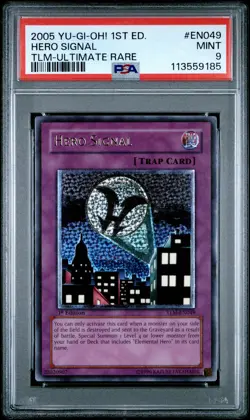 2005 YU-GI-OH! TLM-THE LOST MILLENNIUM 1ST ED-ULTIMATE RARE HERO SIGNAL PSA 9 - Image 1