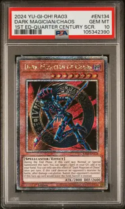 2024 YU-GI-OH! RA03-QUARTER CENTURY BONANZA #EN134 DARK MAGICIAN OF CHAOS PSA 10 - Image 1