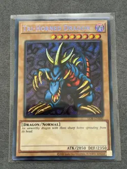 Tri-Horned Dragon Secret Rare | LOB-EN000 | Yu-Gi-Oh! 25th Anniversary | NM - Image 1