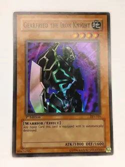 Yu-Gi-Oh! TCG Gearfried the Iron Knight Pharaoh's Servant PSV-101 1st Edition LP - Image 1