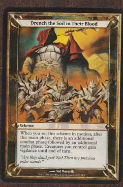 Magic the Gathering DRENCH THE SOIL IN THEIR BLOOD Archenemy Promo Oversize Card - Image 1
