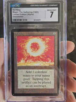 Alpha Sol Ring graded CGC 7 (Near Mint, NM) mtg Magic The Gathering card - Image 1