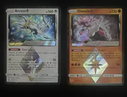 Pokemon TCG “Forbidden Light” 2 Card Bundle: Arceus And Diancie - Image 1