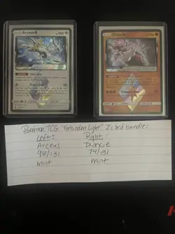 Pokemon TCG “Forbidden Light” 2 Card Bundle: Arceus And Diancie - Image 3