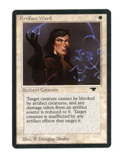 Artifact Ward Antiquities 1994 Common White MtG Magic the Gathering NM  - Image 1
