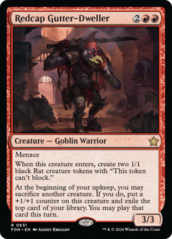 Redcap Gutter-Dweller (REGULAR) x1 - MTG Foundations FDN #631 - Image 1