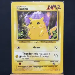 Pikachu - 58/102 - Base Set - Unlimited - Common - Pokemon TCG - WOTC - NM - Image 3