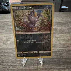 Alolan Meowth 78/149 Common Sun & Moon Pokemon Card 2017 *Reverse holo* - Image 1