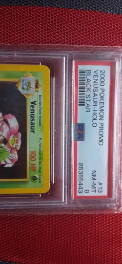 Pokemon 2000 Promo Venusaur #13 English Holo Black Star PSA 8 NM-MT - Image 4