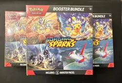 Pokemon Surging Sparks Booster Bundle X 3 FACTORY SEALED - Image 1