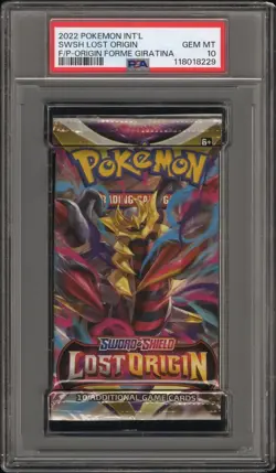 2022 POKEMON SWORD & SHIELD LOST ORIGIN BOOSTER PACK GIRATINA ART PSA 10 - Image 1
