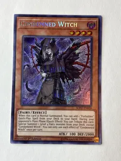 Yugioh Condemned Witch SOFU-EN028 Secret Rare 1st Near Mint - Image 1