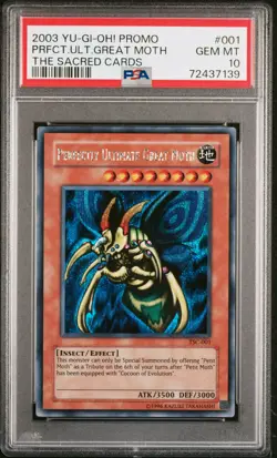2003 YU-GI-OH! PROMO THE SACRED CARDS #001 PERFECTLY ULTIMATE GREAT MOTH PSA 10 - Image 1