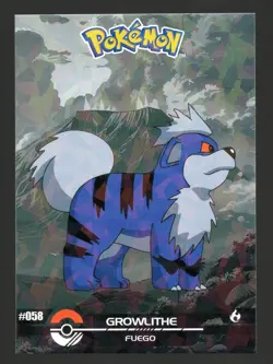 GROWLITHE #058 - Cracked Ice Holo - Crystal Dark Black 2025 - Pokemon Card - Image 1