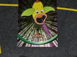 Weepinbell #70 Holo Pokemon Topps Series 1 Card (Black Label) LP front/NM back - Image 4