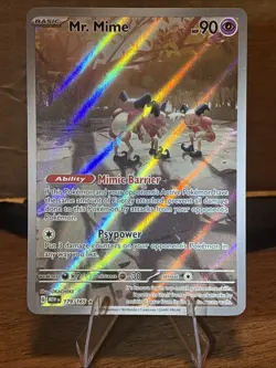Pokemon TCG Holo Mr. Mime Scarlet & Violet 151 Card 179/165 NM Condition - Image 1