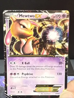 Pokemon Card Mewtwo EX BW45 Black & White Black Star Promo Light Play - Image 2